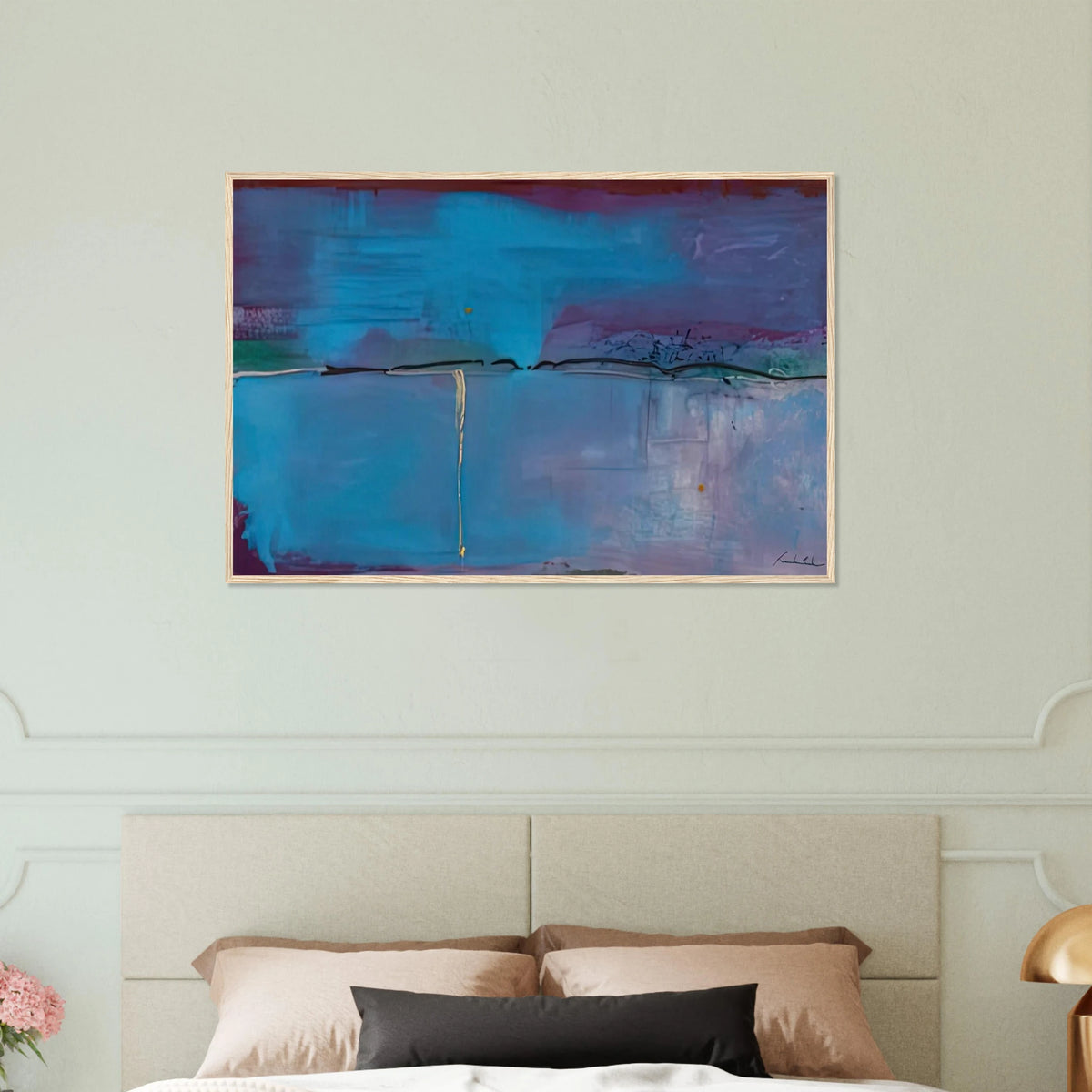 Zone Blue, 1994- Framed Poster | Helen Frankenthaler Framed Prints Wall Art | Frankenthaler Helen