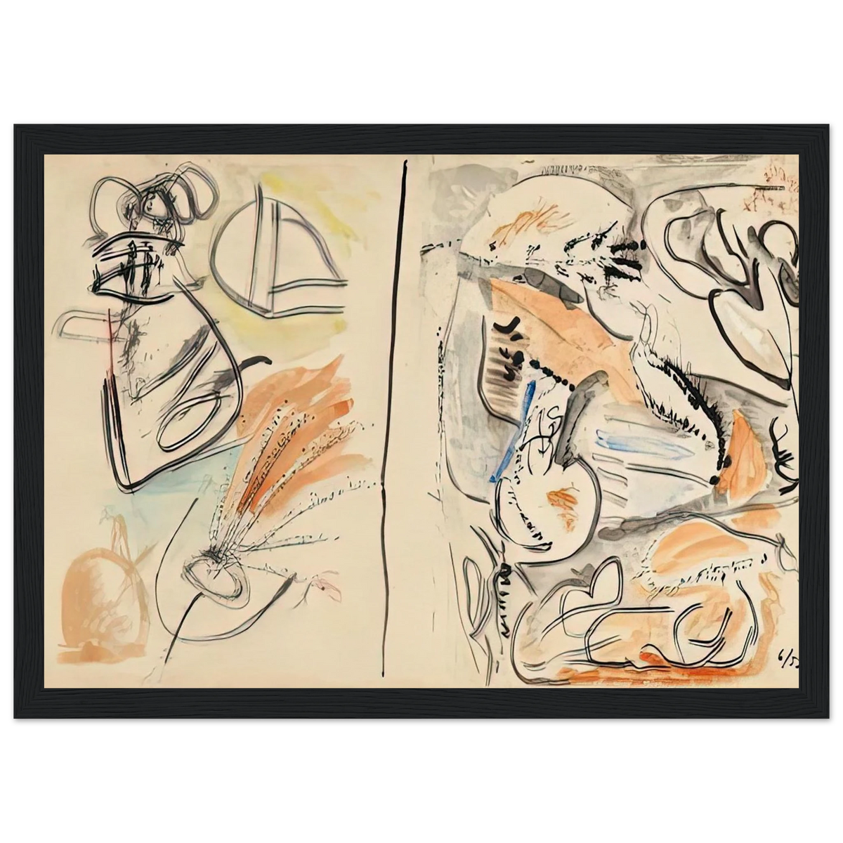 Window Shade No. 2, 1952- Framed Poster | Helen Frankenthaler Framed Prints Wall Art | Frankenthaler Helen