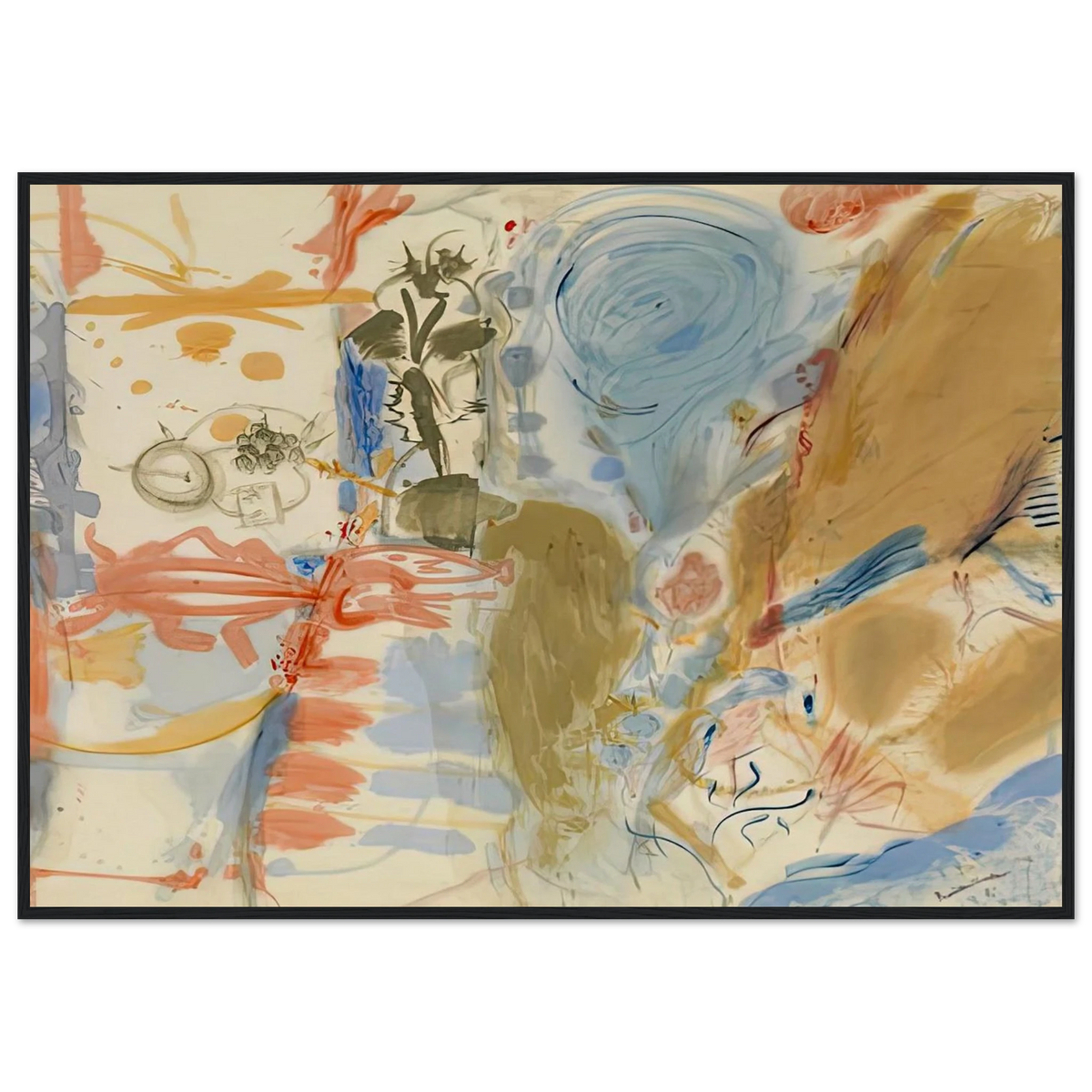 Western Dream, 1957- Framed Poster | Helen Frankenthaler Framed Prints Wall Art | Frankenthaler Helen
