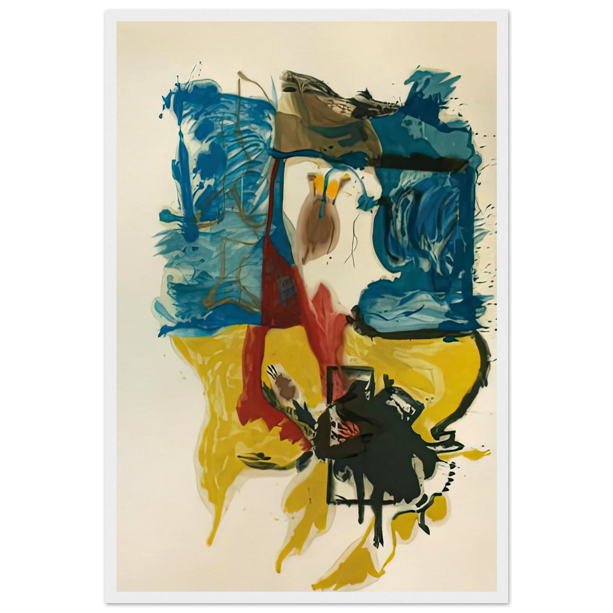 Beach Scene, 1961- Framed Poster | Helen Frankenthaler Framed Prints Wall Art | Frankenthaler Helen