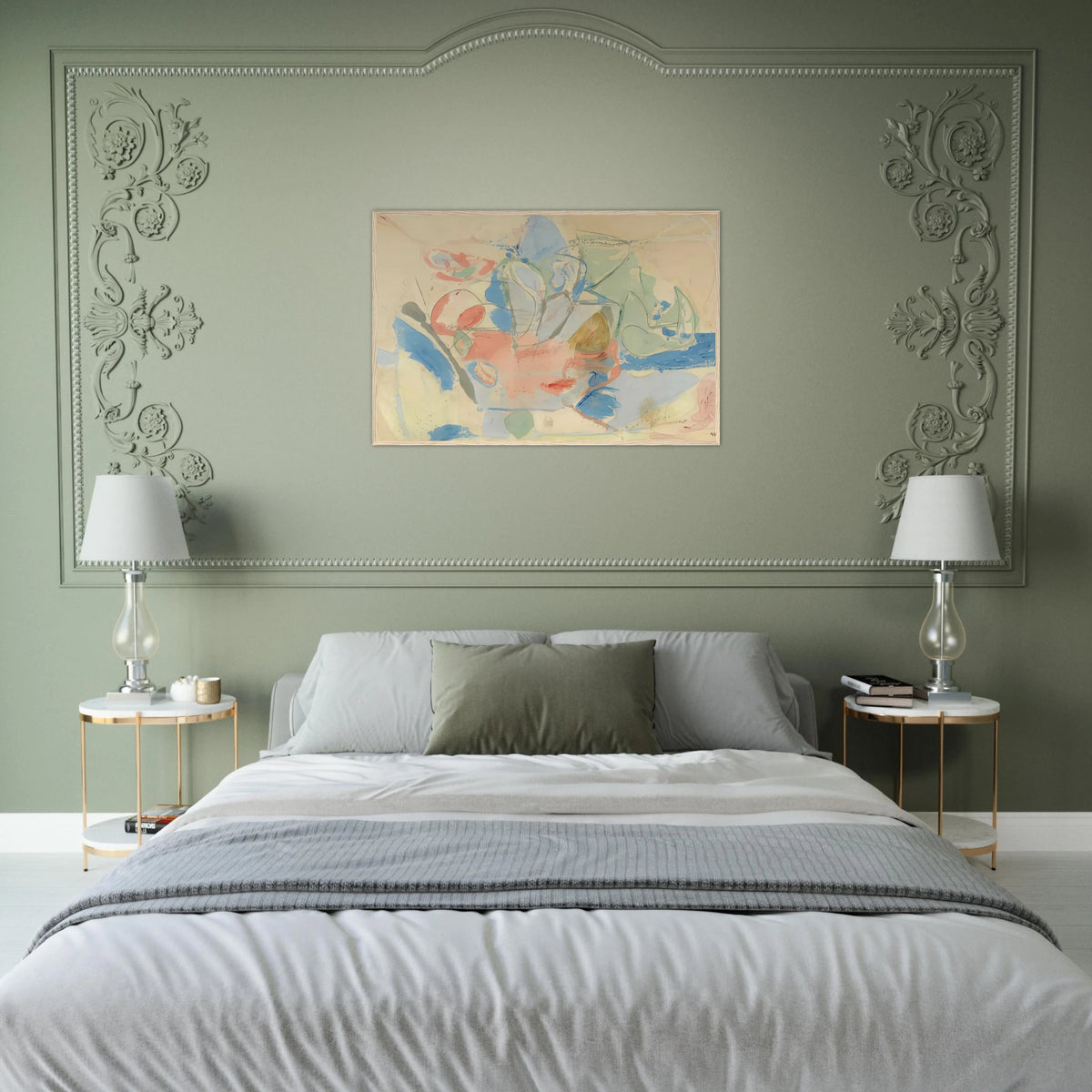 Mountains and Sea, 1952- Framed Poster | Helen Frankenthaler Framed Prints Wall Art | Frankenthaler Helen