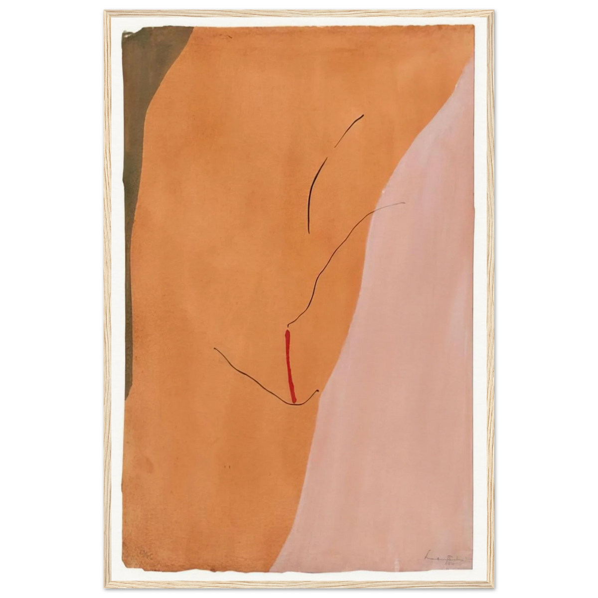 Sanguine Mood - 1971 Framed Poster | Helen Frankenthaler Framed Prints Wall Art | Frankenthaler Helen
