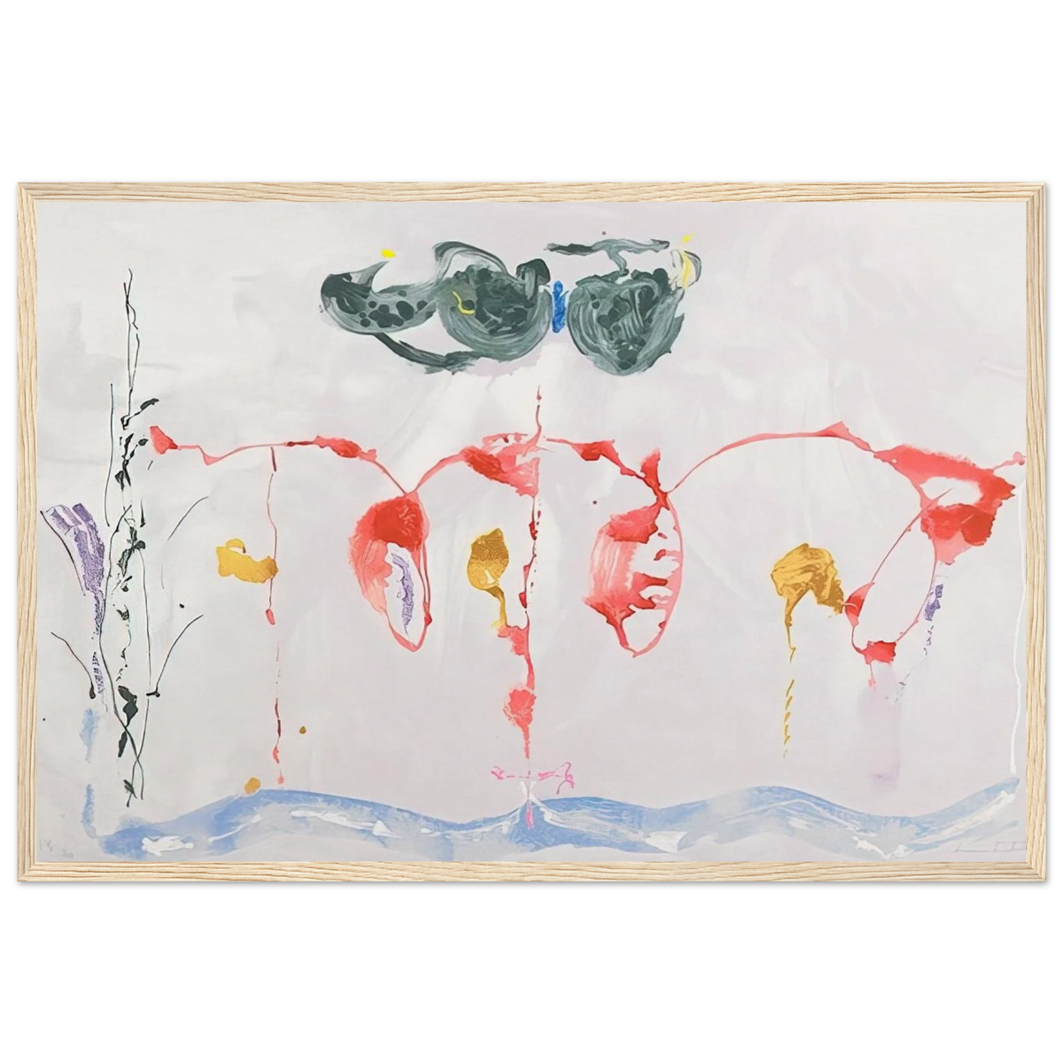 Aerie - 2009 Framed Poster | Helen Frankenthaler Framed Prints Wall Art | Frankenthaler Helen