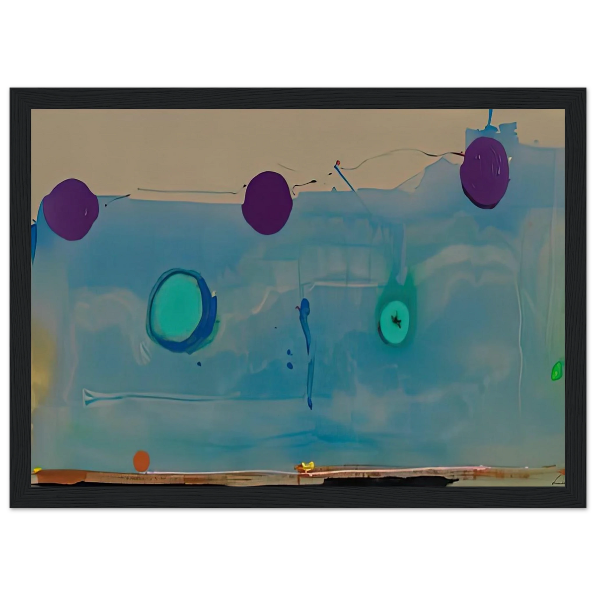 Water Shadows, 1988- Framed Poster | Helen Frankenthaler Framed Prints Wall Art | Frankenthaler Helen