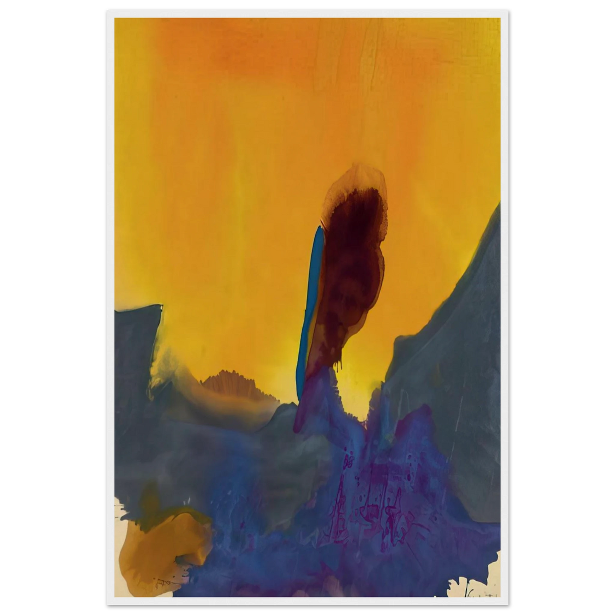 Glow II - 1968 Framed Poster | Helen Frankenthaler Framed Prints Wall Art | Frankenthaler Helen