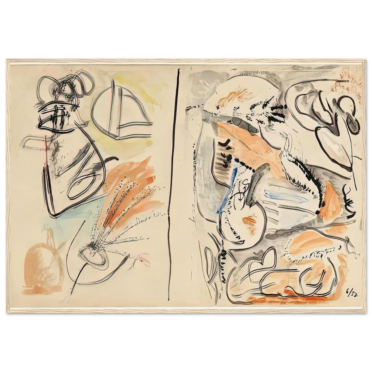 Window Shade No. 2, 1952- Framed Poster | Helen Frankenthaler Framed Prints Wall Art | Frankenthaler Helen
