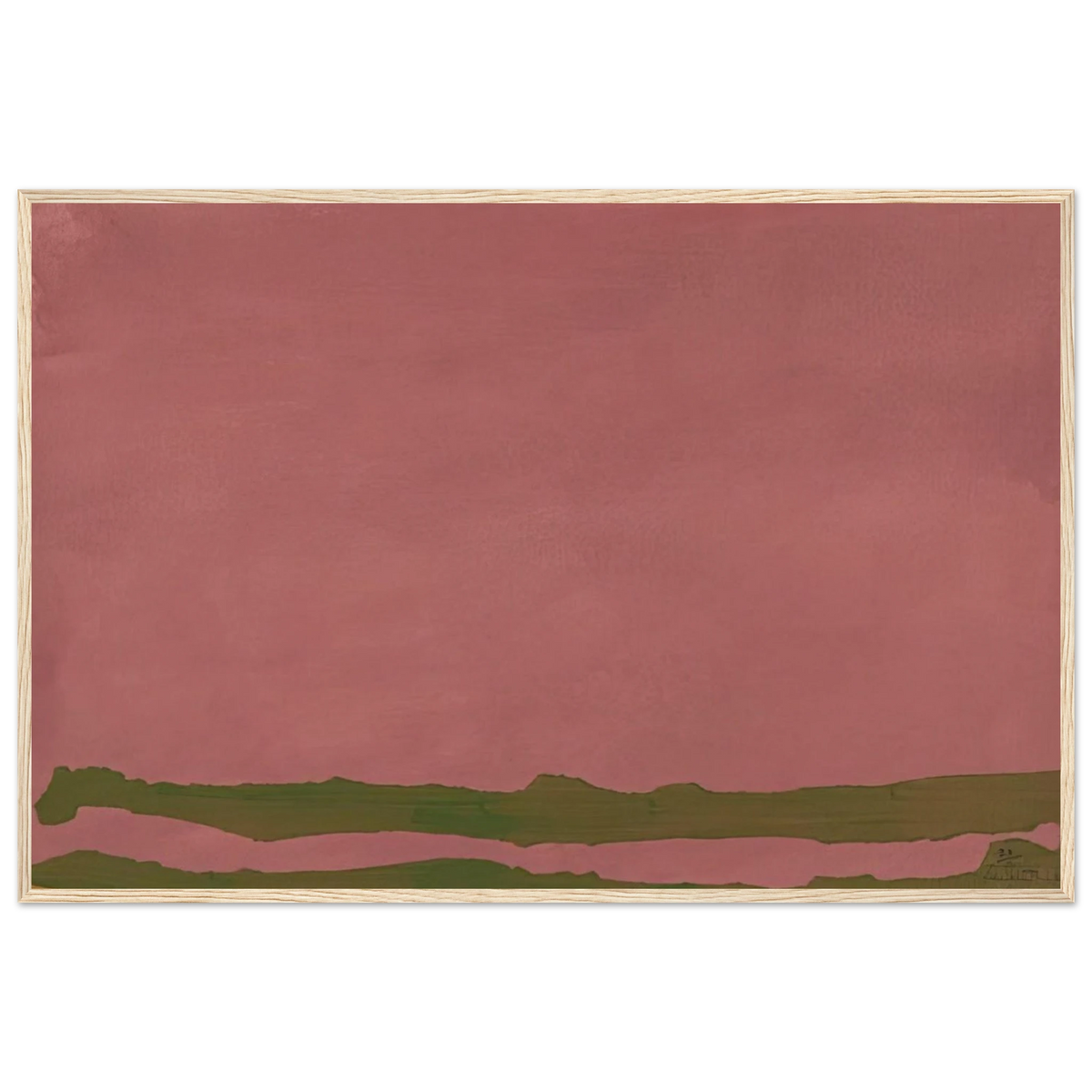 Green Likes Mauve - 1970 Framed Poster | Helen Frankenthaler Framed Prints Wall Art | Frankenthaler Helen