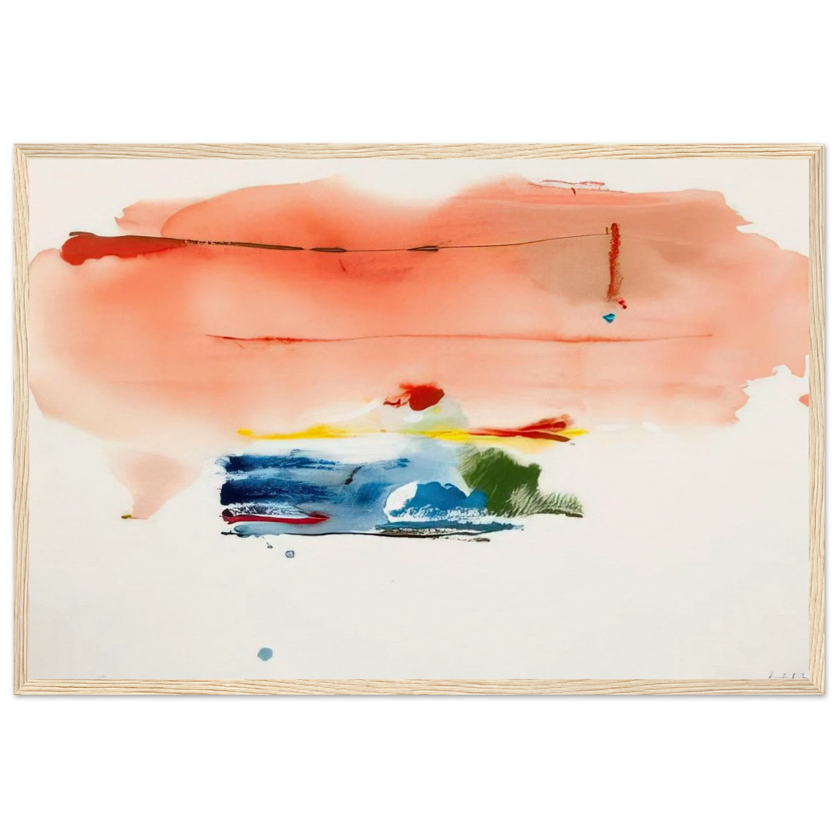 Santa Fe II - 1986 Framed Poster | Helen Frankenthaler Framed Prints Wall Art | Frankenthaler Helen