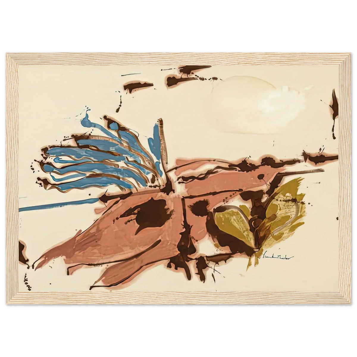Pink Bird Figure I, 1961- Framed Poster | Helen Frankenthaler Framed Prints Wall Art | Frankenthaler Helen