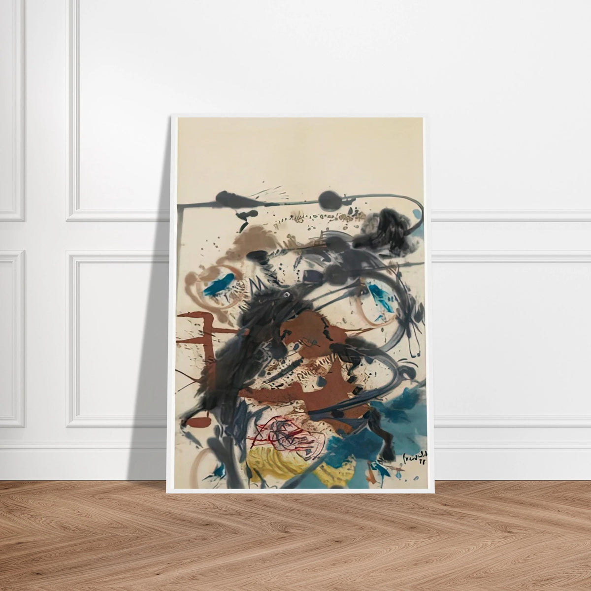 Winter Hunt, 1958- Framed Poster | Helen Frankenthaler Framed Prints Wall Art | Frankenthaler Helen