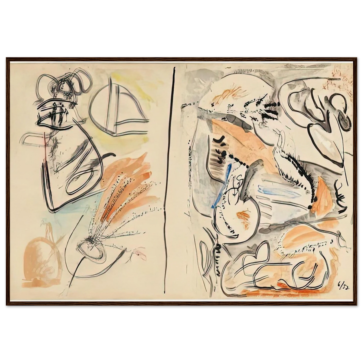 Window Shade No. 2, 1952- Framed Poster | Helen Frankenthaler Framed Prints Wall Art | Frankenthaler Helen