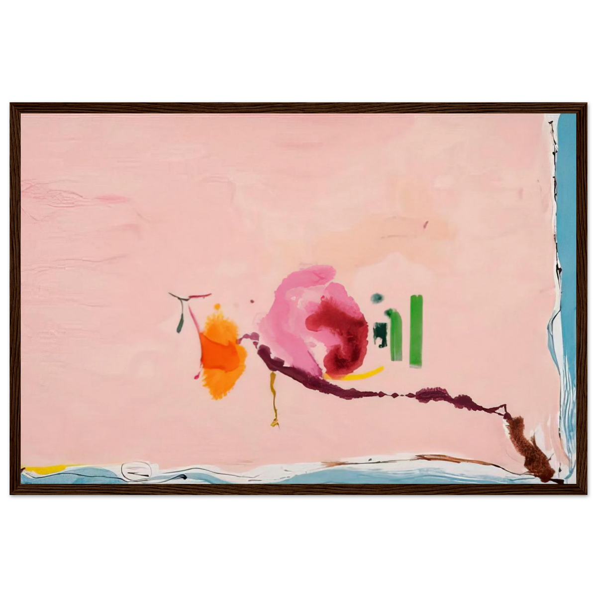 Flirt - 1995 Framed Poster | Helen Frankenthaler Framed Prints Wall Art | Frankenthaler Helen