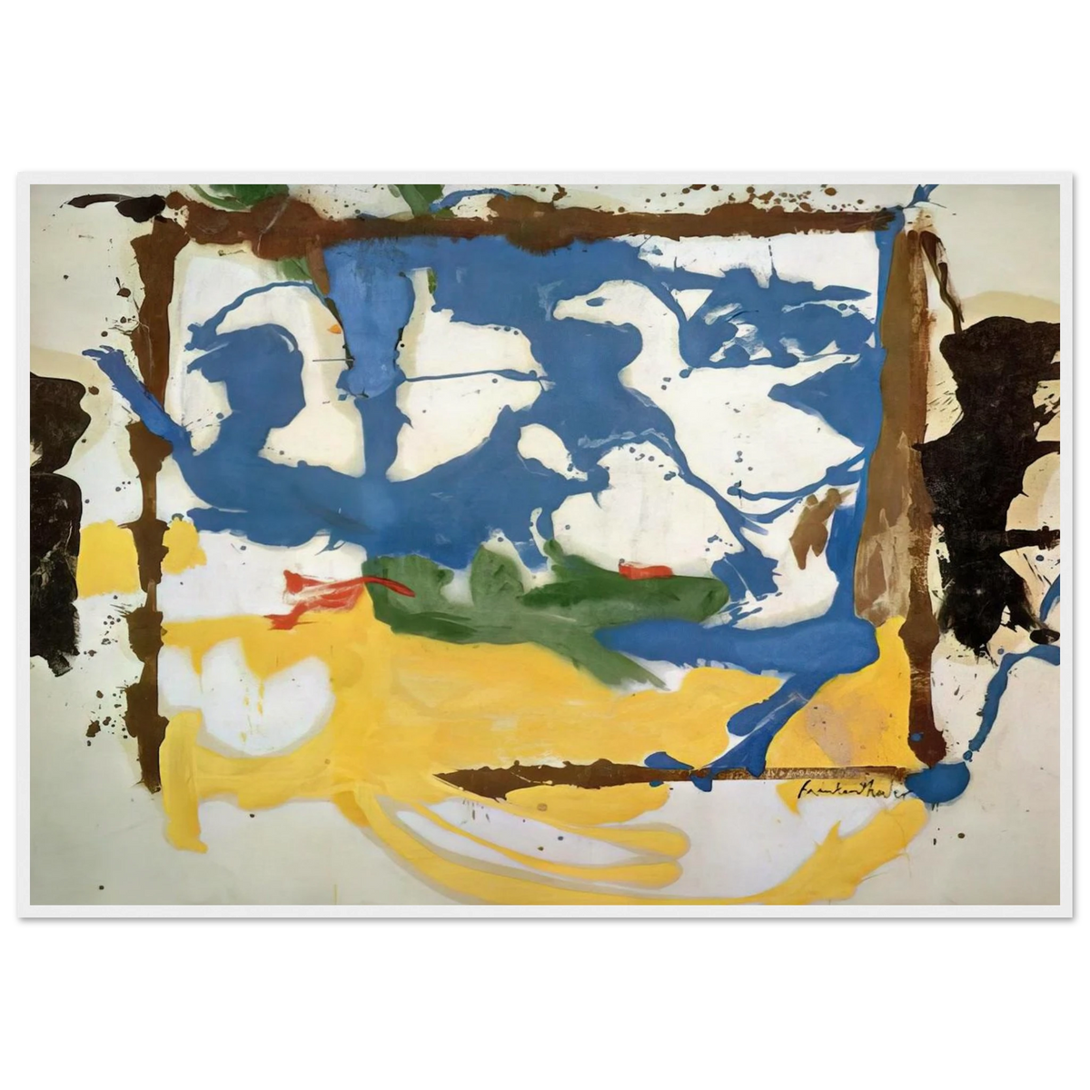 Swan Lake #2 - 1961 Framed Poster | Helen Frankenthaler Framed Prints Wall Art | Frankenthaler Helen