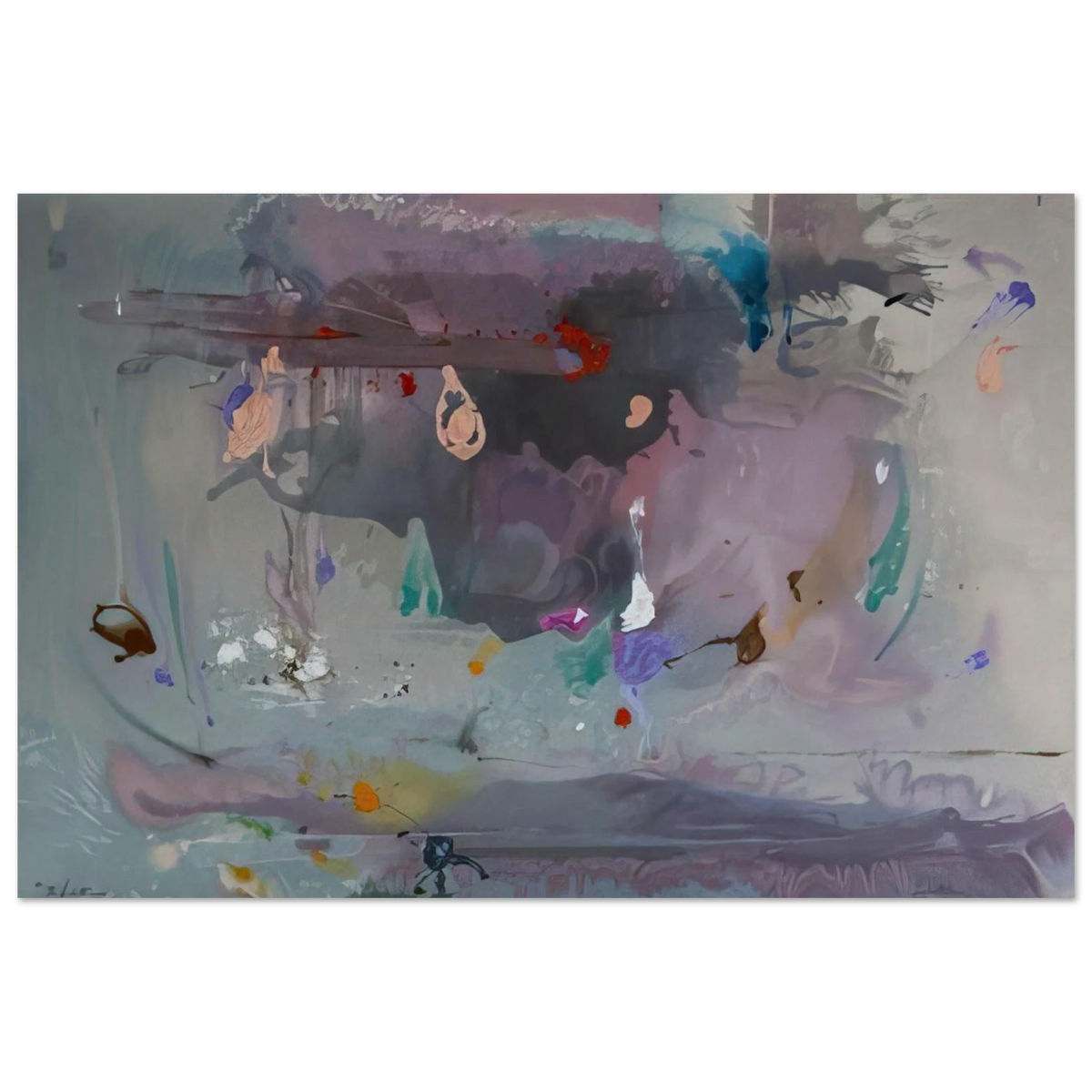 Grey Fireworks - 2000 Poster | Helen Frankenthaler Poster | Frankenthaler Helen