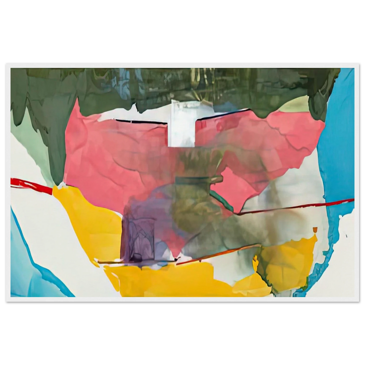 Off White Square, 1973- Framed Poster | Helen Frankenthaler Framed Prints Wall Art | Frankenthaler Helen