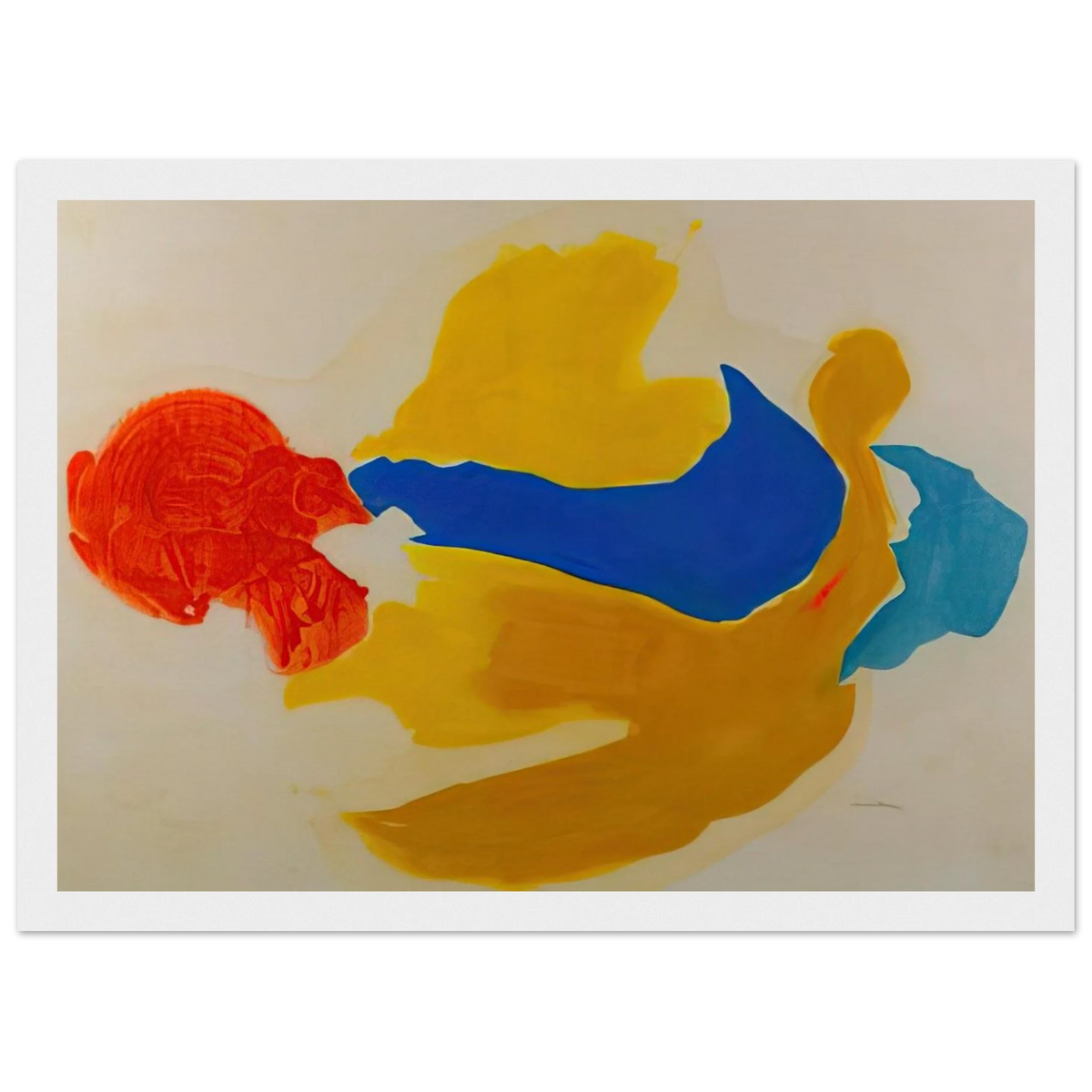 Blue Jay - 1963  United States Framed Poster | Helen Frankenthaler Framed Prints Wall Art | Frankenthaler Helen