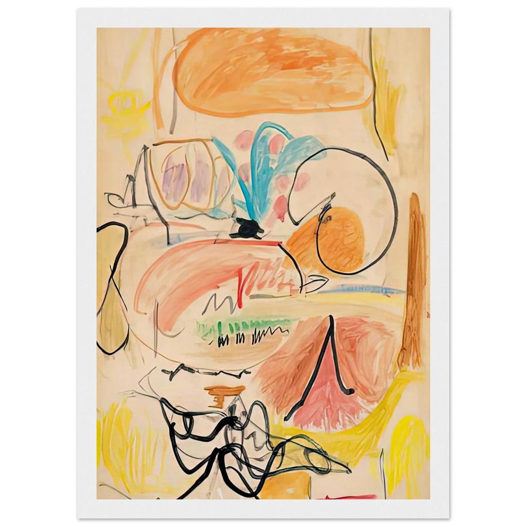 Window Shade No. 1, 1952- Framed Poster | Helen Frankenthaler Framed Prints Wall Art | Frankenthaler Helen