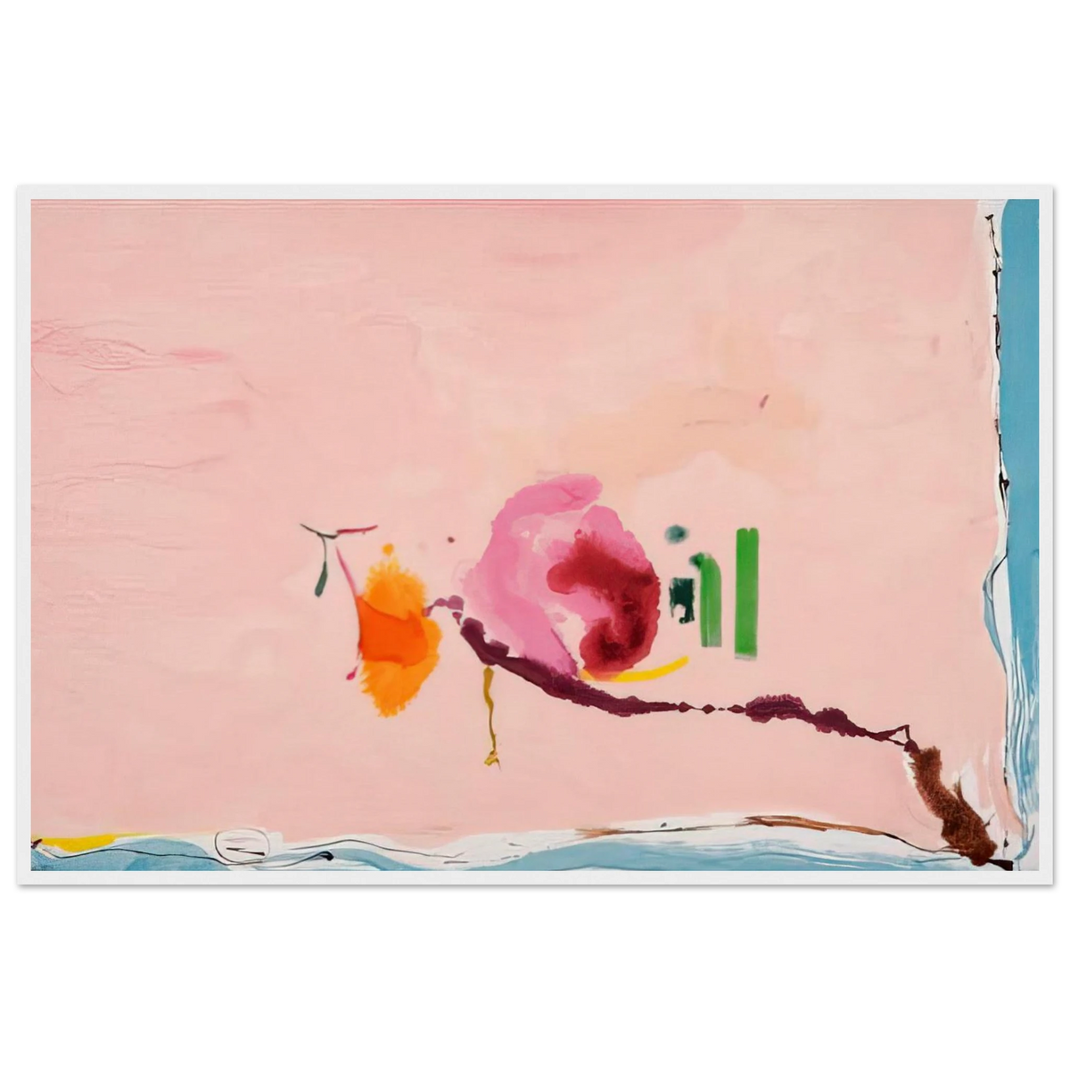 Flirt - 1995 Framed Poster | Helen Frankenthaler Framed Prints Wall Art | Frankenthaler Helen
