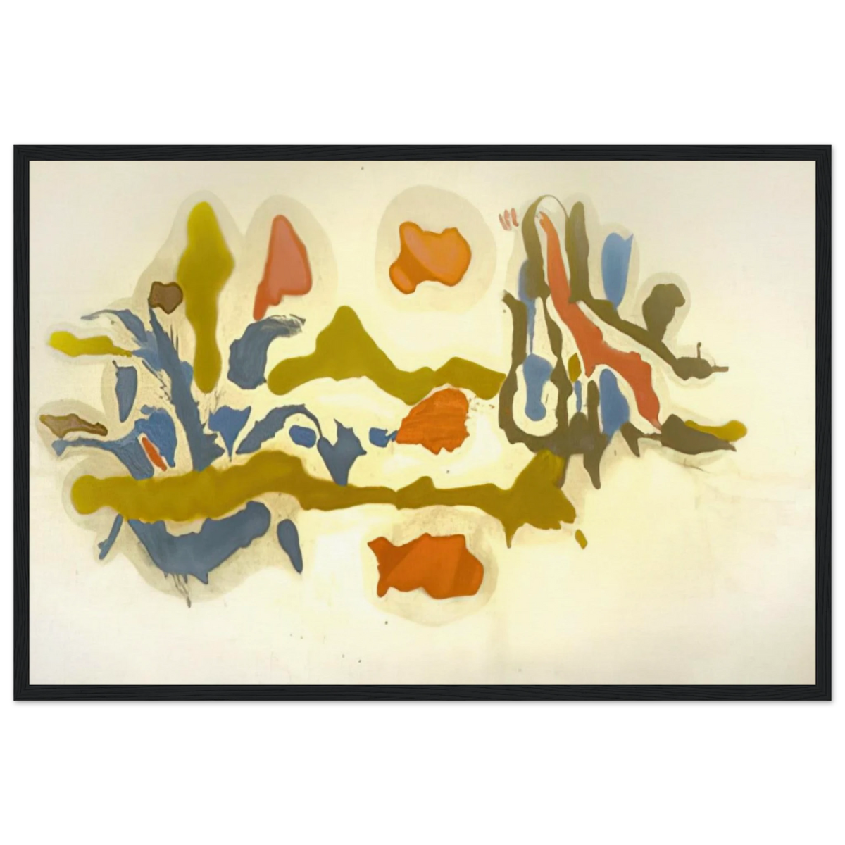 Seascape with Dunes - 1962 Framed Poster | Helen Frankenthaler Framed Prints Wall Art | Frankenthaler Helen