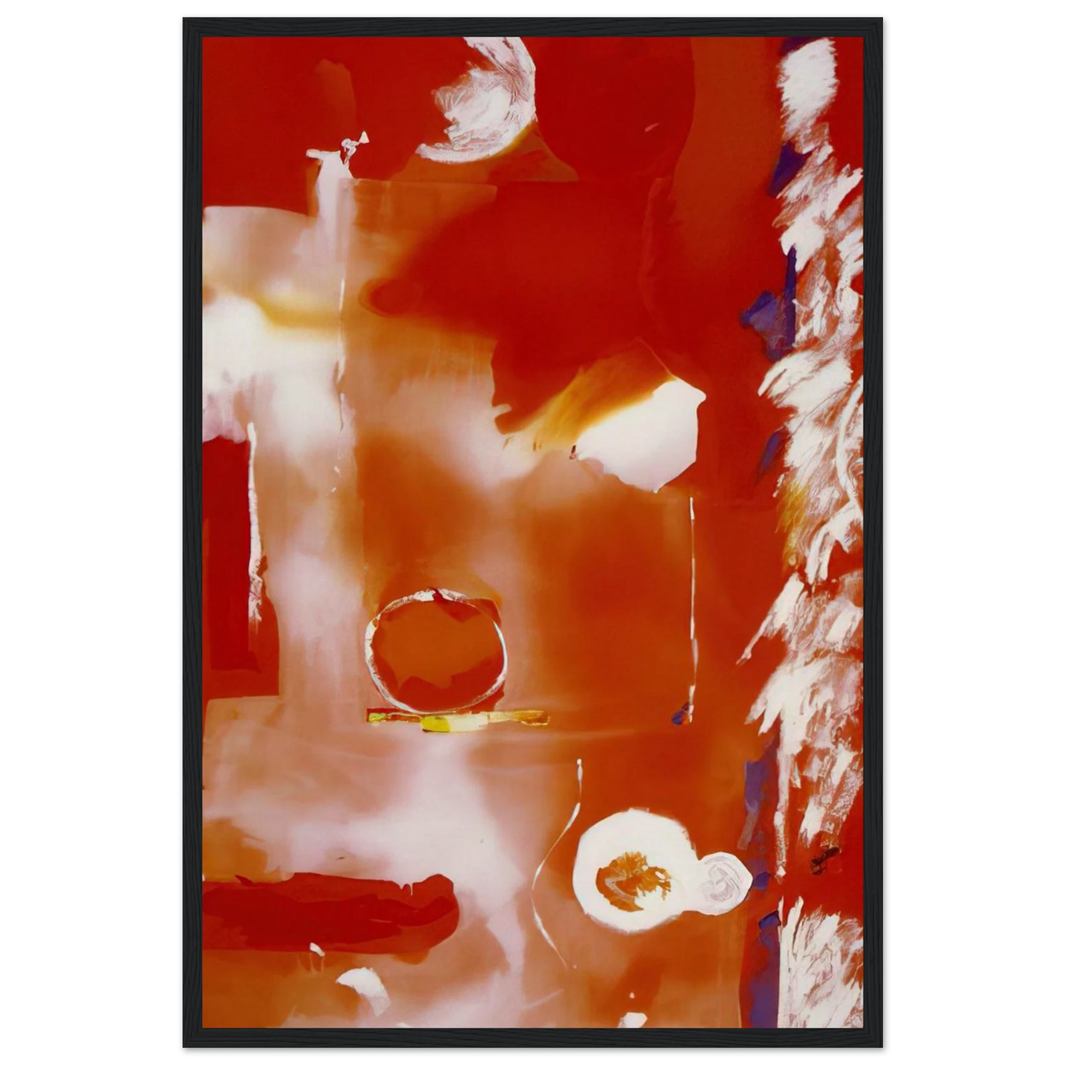 Seeing the Moon on a Hot Summer Day - 1987 Framed Poster | Helen Frankenthaler Framed Prints Wall Art | Frankenthaler Helen