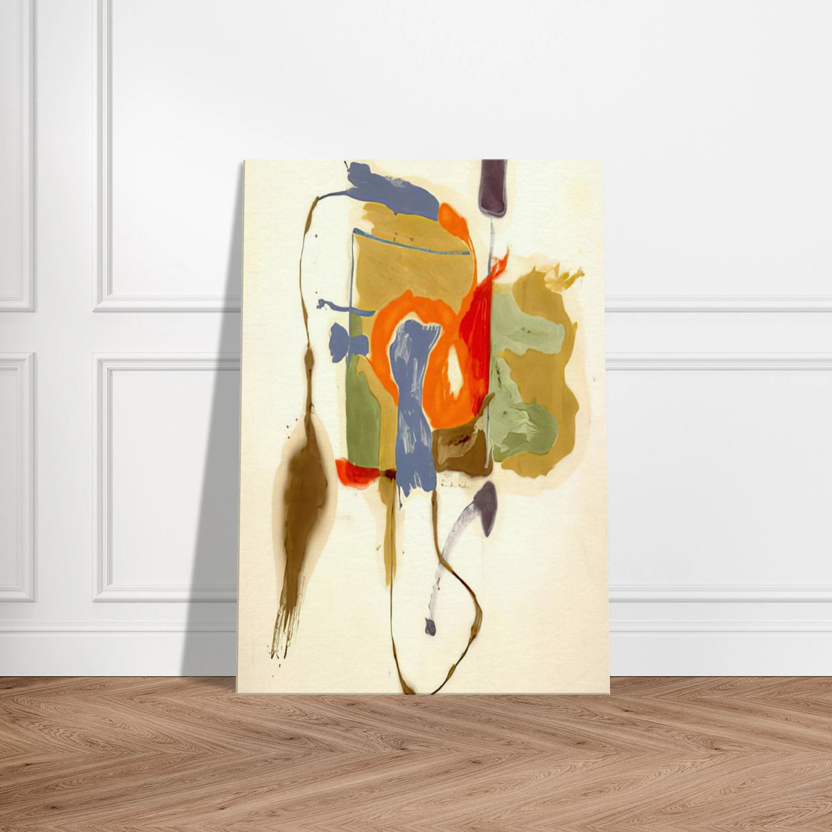 Blue Form in a Scene - 1961 Canvas | Helen Frankenthaler Canvas | Frankenthaler Helen