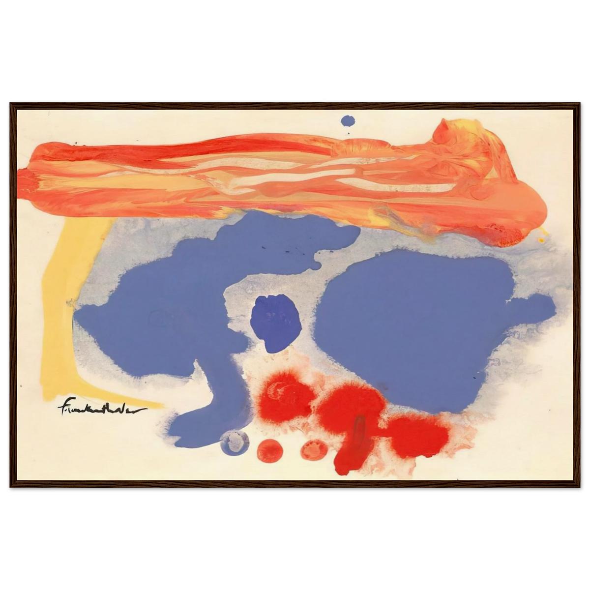 Summerscene, Provincetown - 1961 Framed Poster | Helen Frankenthaler Framed Prints Wall Art | Frankenthaler Helen