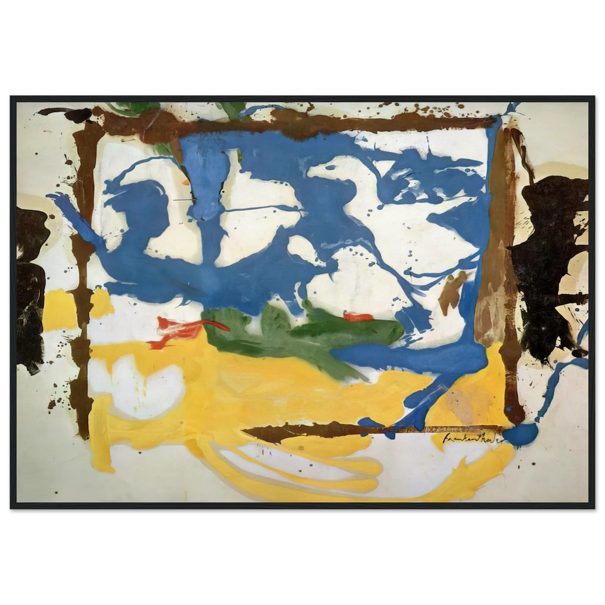 Swan Lake #2 - 1961 Framed Poster | Helen Frankenthaler Framed Prints Wall Art | Frankenthaler Helen