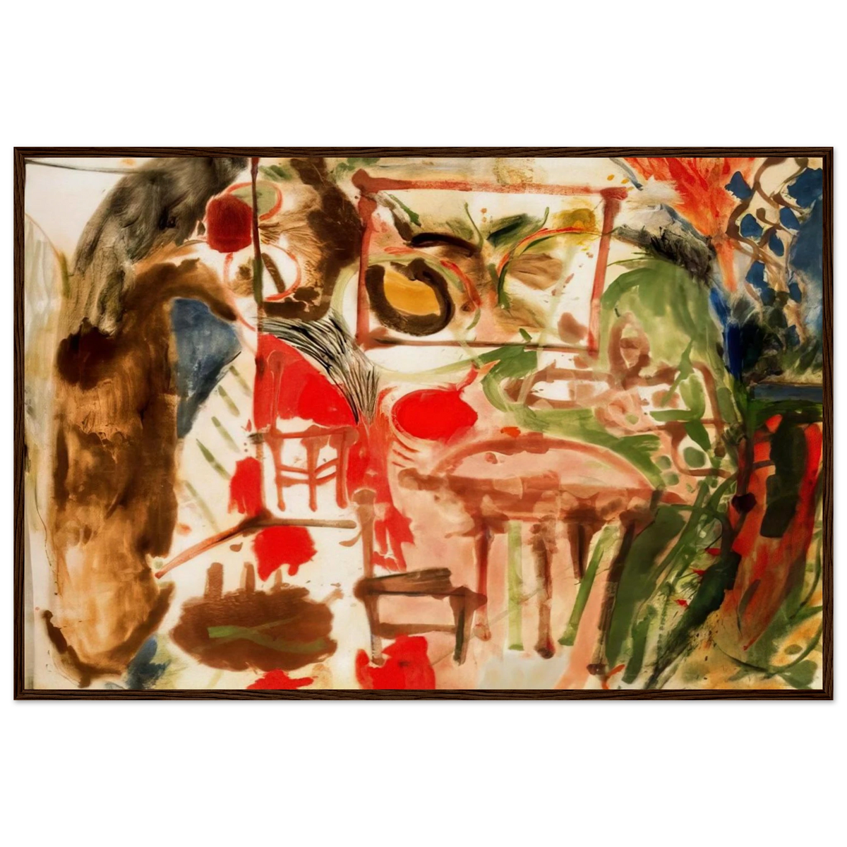 Interior - 1957 Framed Poster | Helen Frankenthaler Framed Prints Wall Art | Frankenthaler Helen