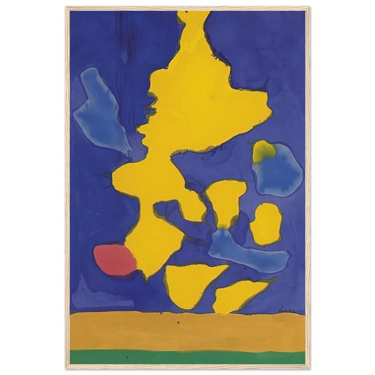 Saturn Revisited - 1964 Framed Poster | Helen Frankenthaler Framed Prints Wall Art | Frankenthaler Helen