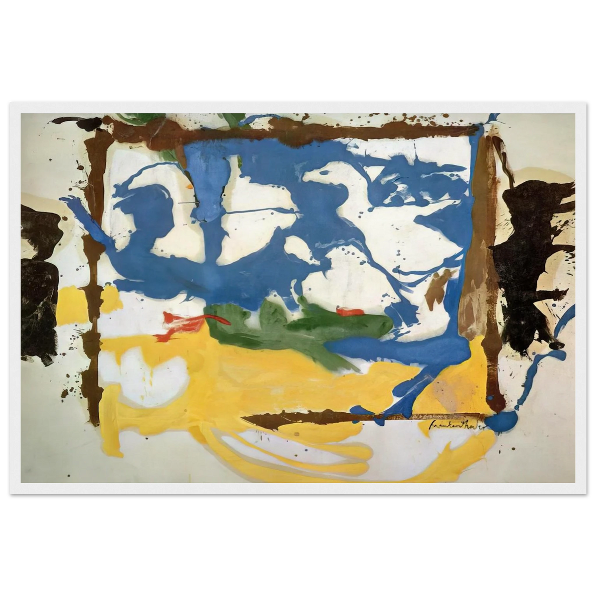 Swan Lake #2 - 1961 Framed Poster | Helen Frankenthaler Framed Prints Wall Art | Frankenthaler Helen