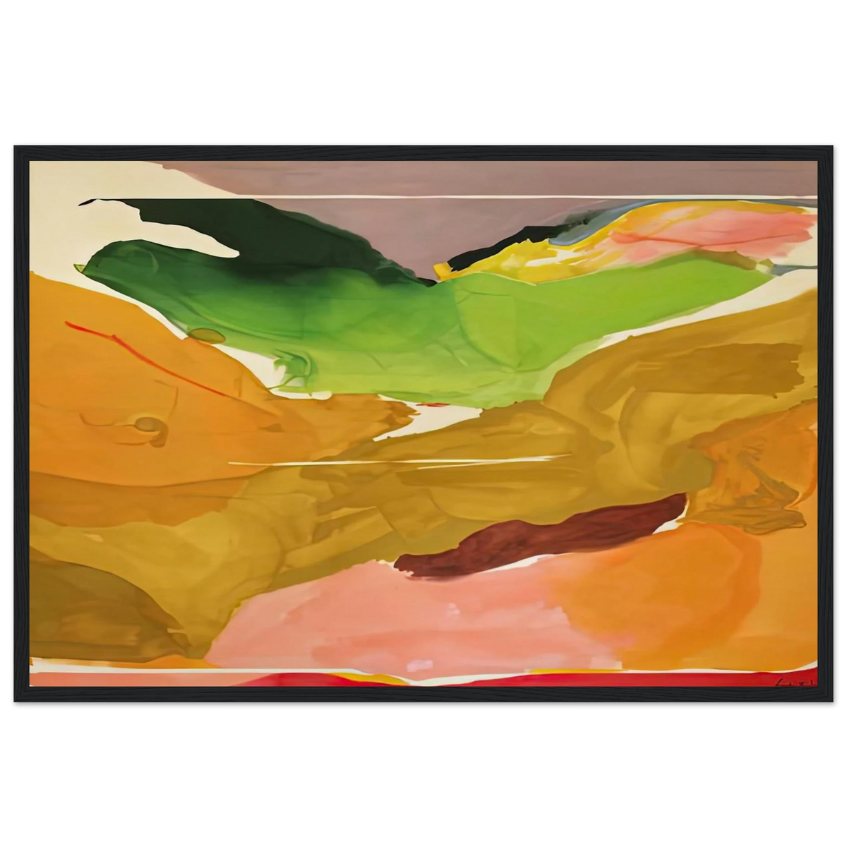 Nature Abhors a Vacuum, 1973- Framed Poster | Helen Frankenthaler Framed Prints Wall Art | Frankenthaler Helen