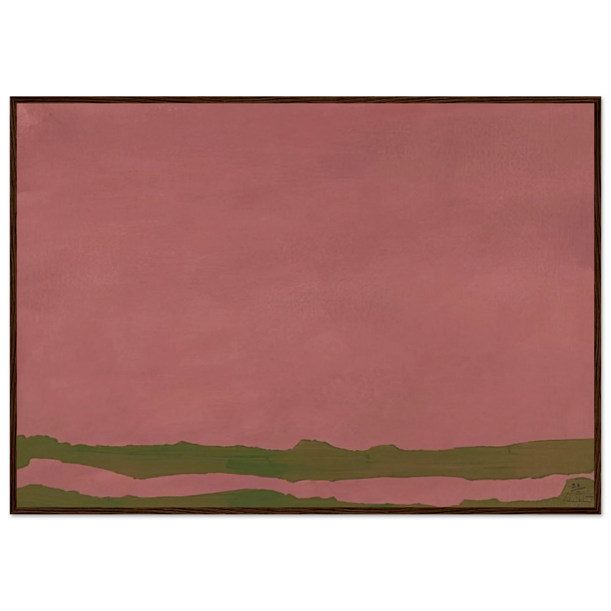 Green Likes Mauve - 1970 Framed Poster | Helen Frankenthaler Framed Prints Wall Art | Frankenthaler Helen
