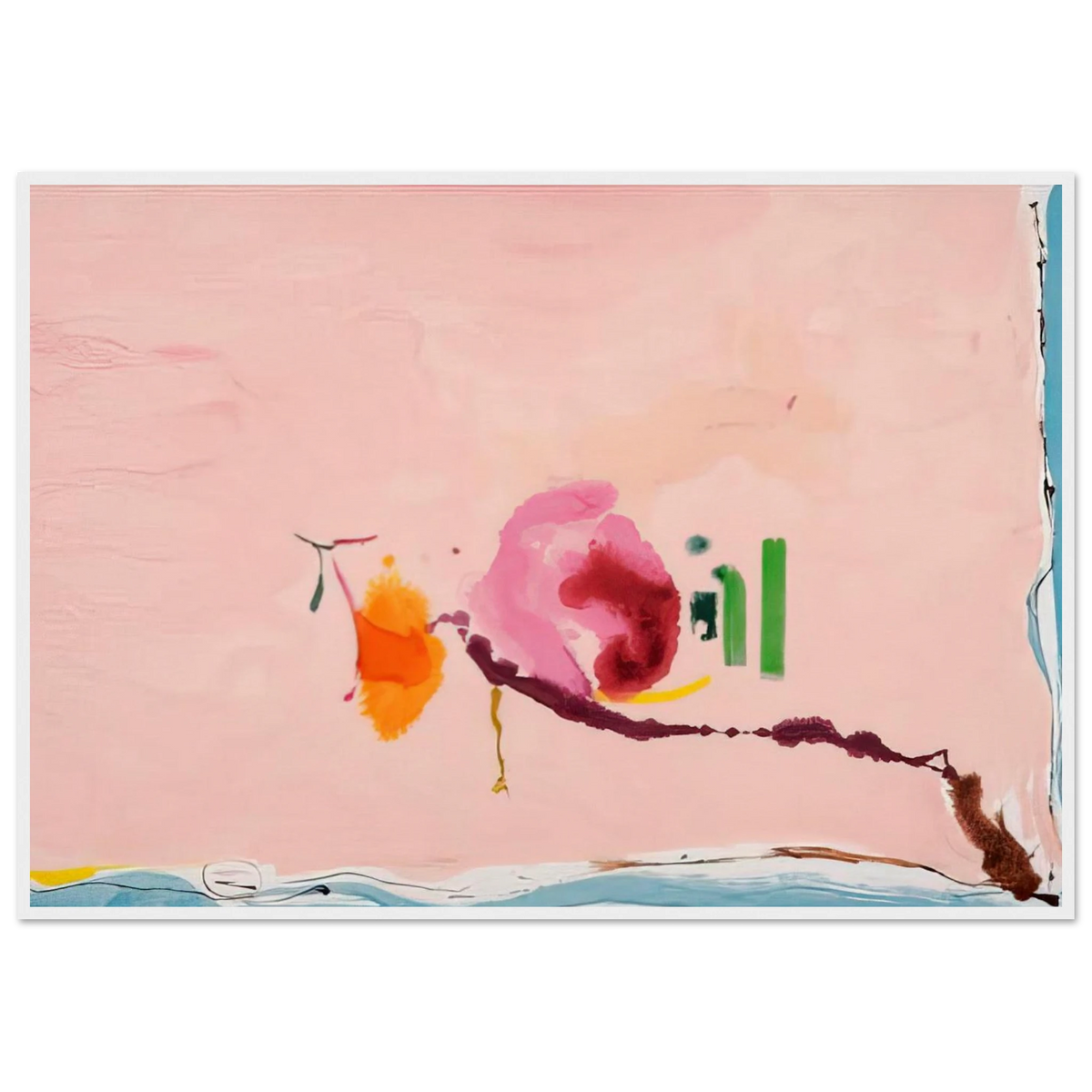 Flirt - 1995 Framed Poster | Helen Frankenthaler Framed Prints Wall Art | Frankenthaler Helen