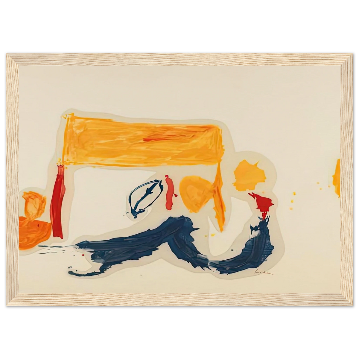 Yellow Games, 1962- Framed Poster | Helen Frankenthaler Framed Prints Wall Art | Frankenthaler Helen