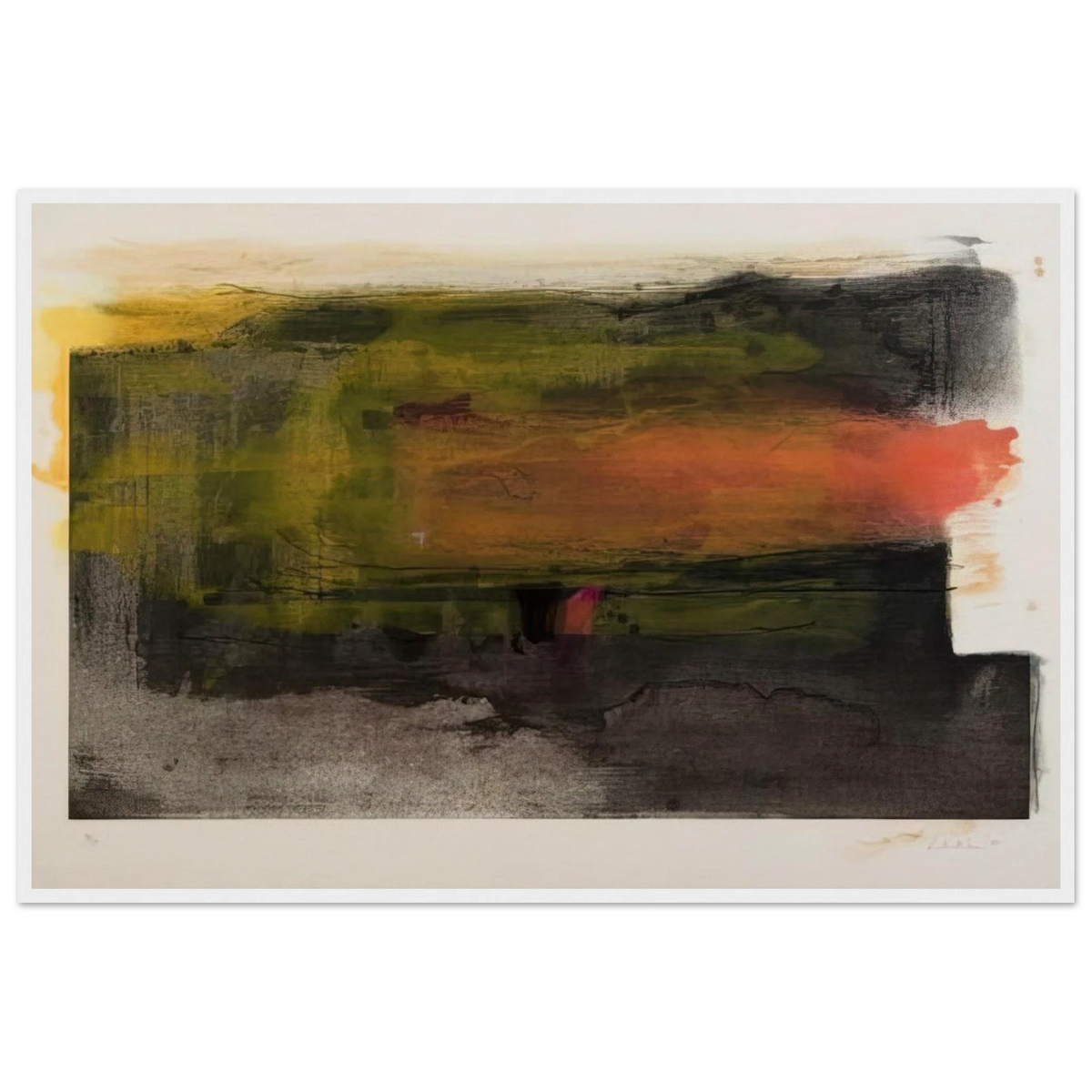 Deep Sun - 1983 Framed Poster | Helen Frankenthaler Framed Prints Wall Art | Frankenthaler Helen