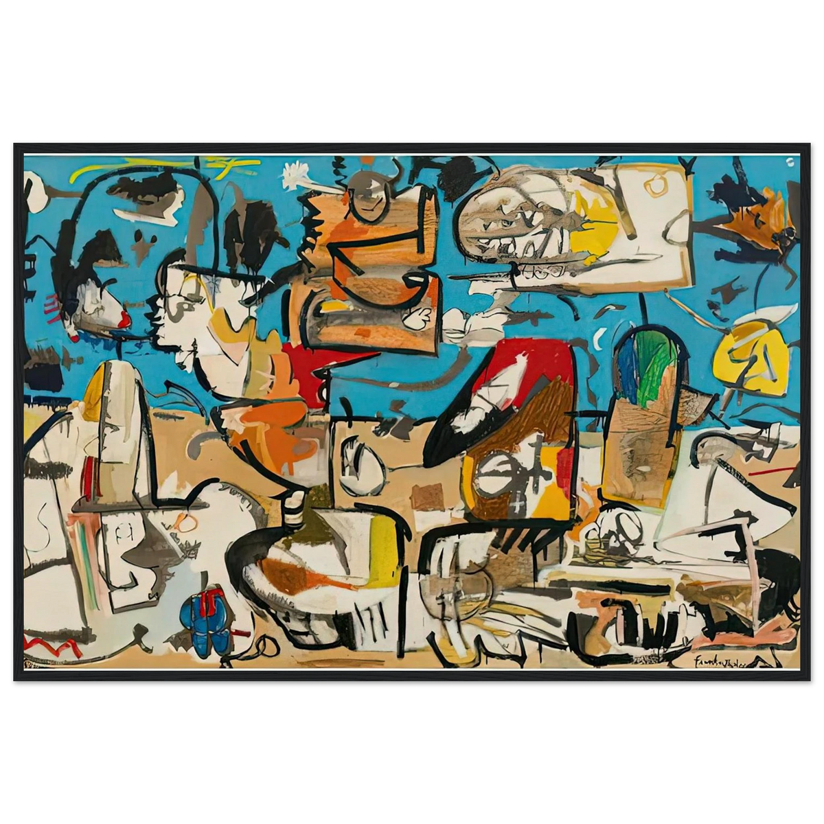 Untitled, 1951- Framed Poster | Helen Frankenthaler Framed Prints Wall Art | Frankenthaler Helen