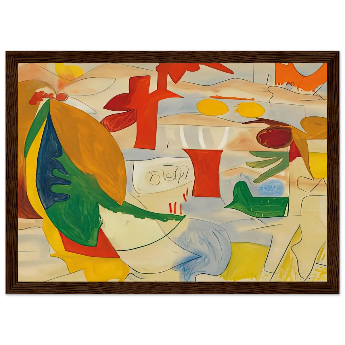 Abstract Landscape, 1951- Framed Poster | Helen Frankenthaler Framed Prints Wall Art | Frankenthaler Helen