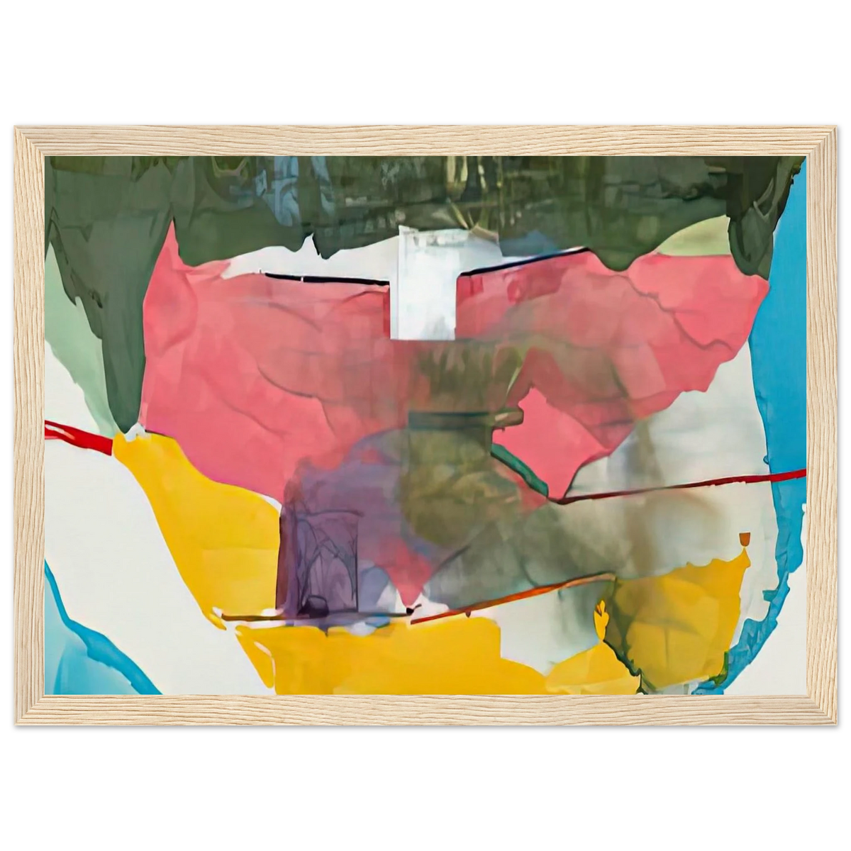 Off White Square, 1973- Framed Poster | Helen Frankenthaler Framed Prints Wall Art | Frankenthaler Helen