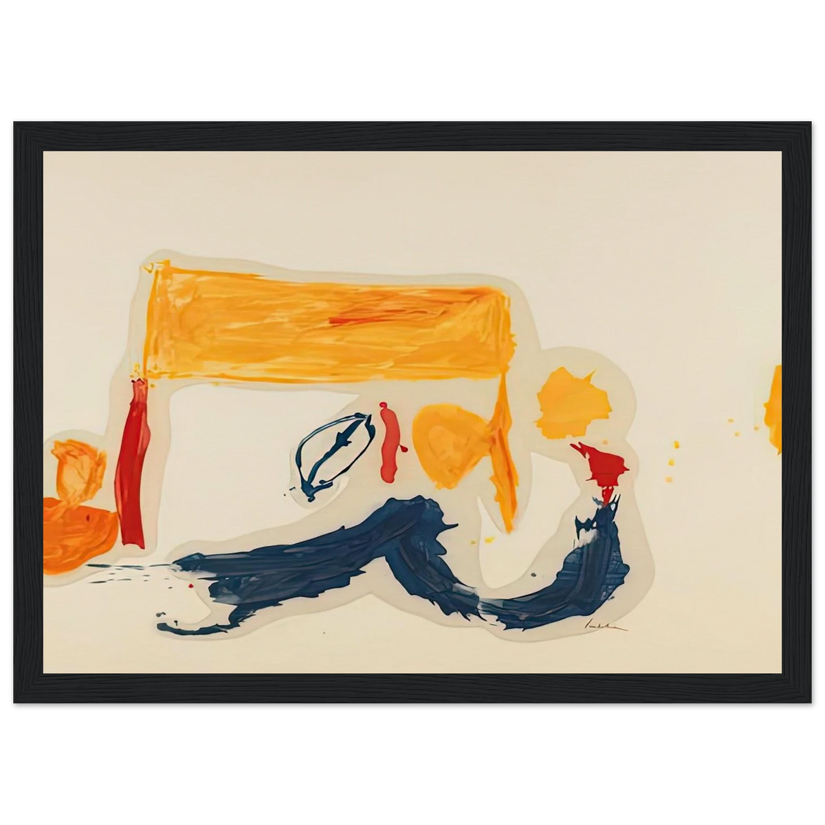Yellow Games, 1962- Framed Poster | Helen Frankenthaler Framed Prints Wall Art | Frankenthaler Helen