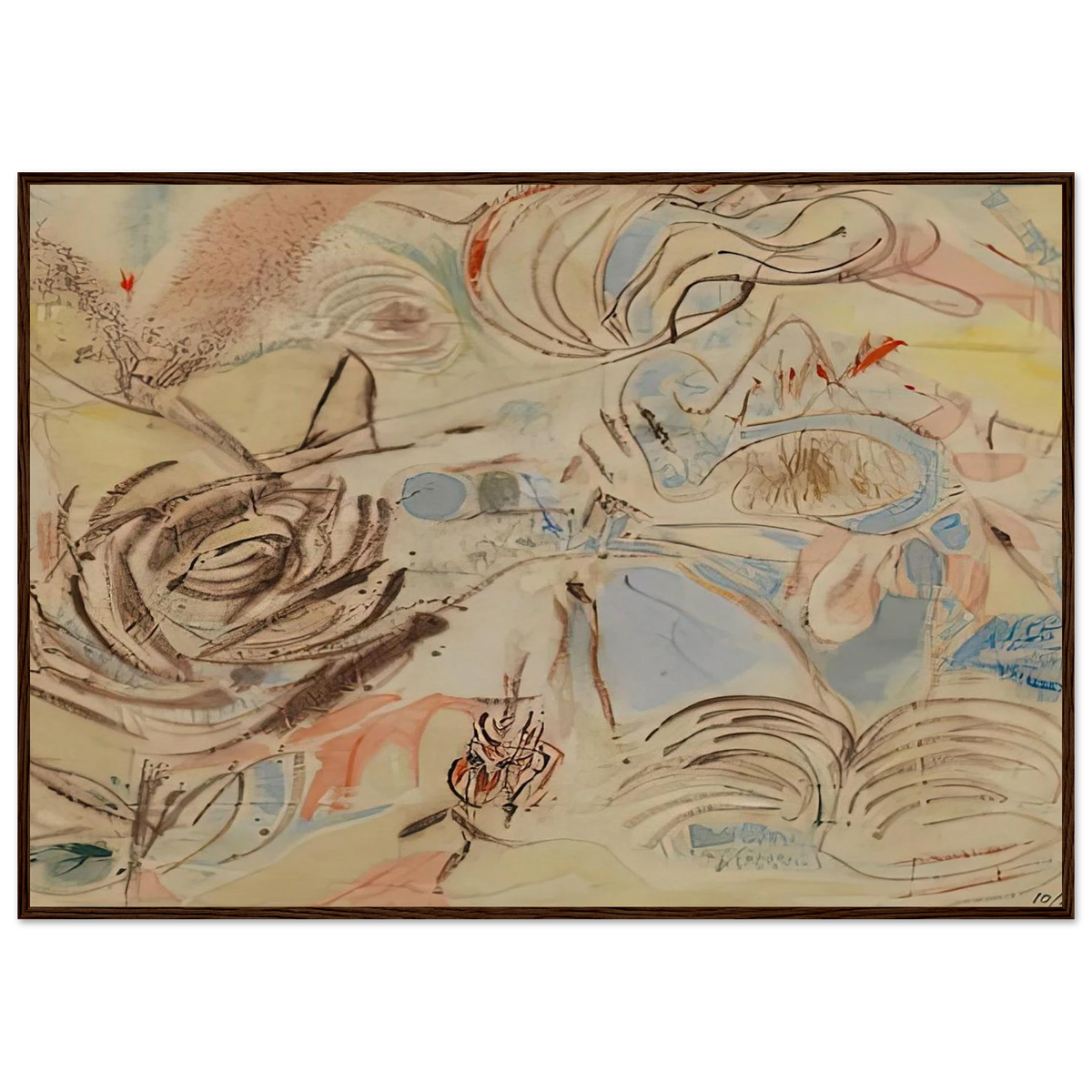 10 29 52, 1952- Framed Poster | Helen Frankenthaler Framed Prints Wall Art | Frankenthaler Helen