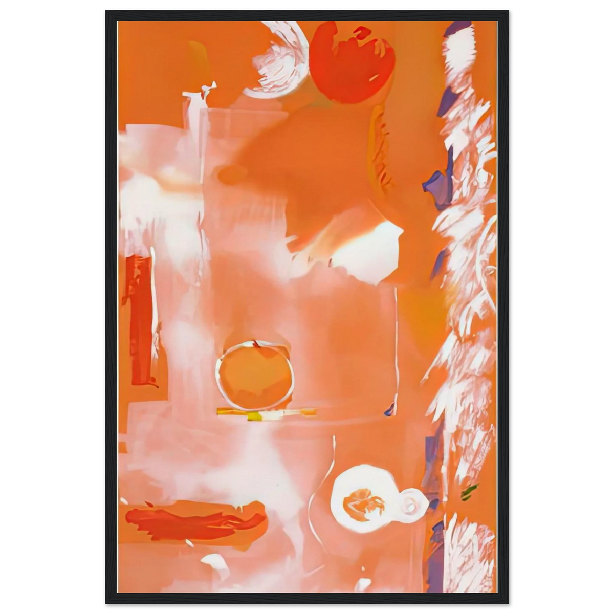Seeing the Moon on a Hot Summer Day, 1987- Framed Poster | Helen Frankenthaler Framed Prints Wall Art | Frankenthaler Helen