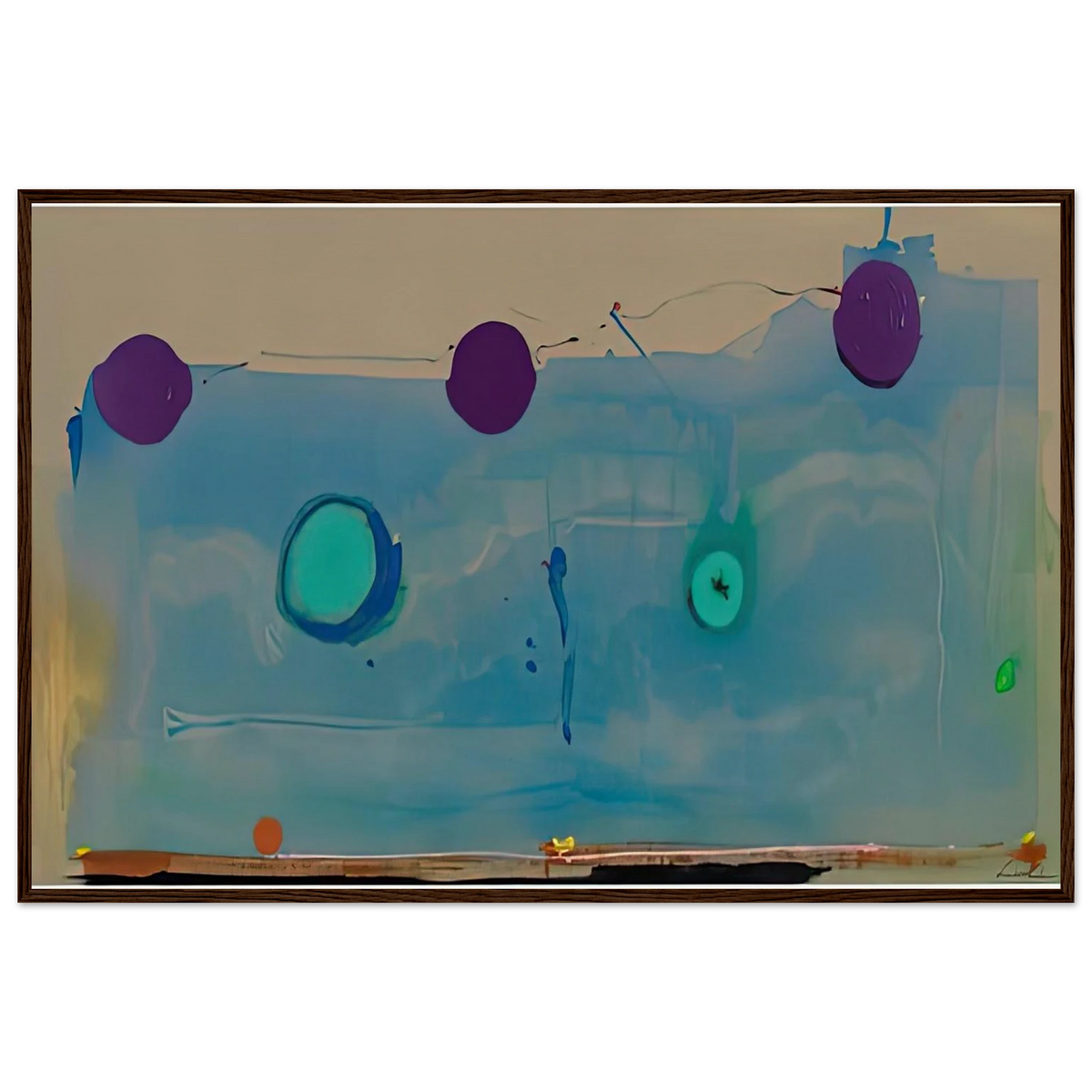 Water Shadows, 1988- Framed Poster | Helen Frankenthaler Framed Prints Wall Art | Frankenthaler Helen