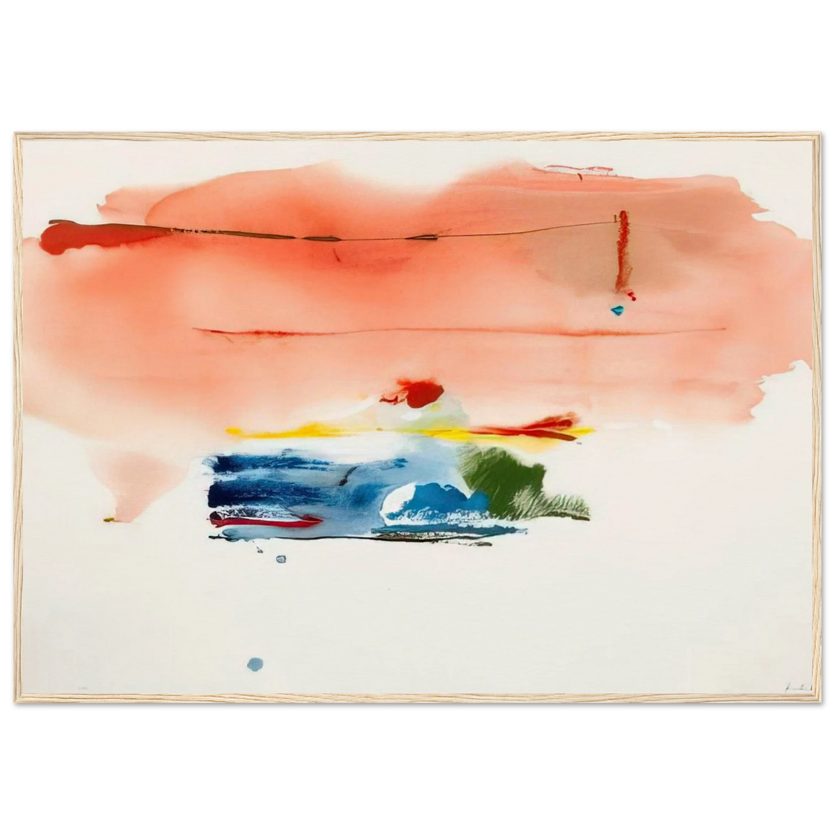 Santa Fe II - 1986 Framed Poster | Helen Frankenthaler Framed Prints Wall Art | Frankenthaler Helen