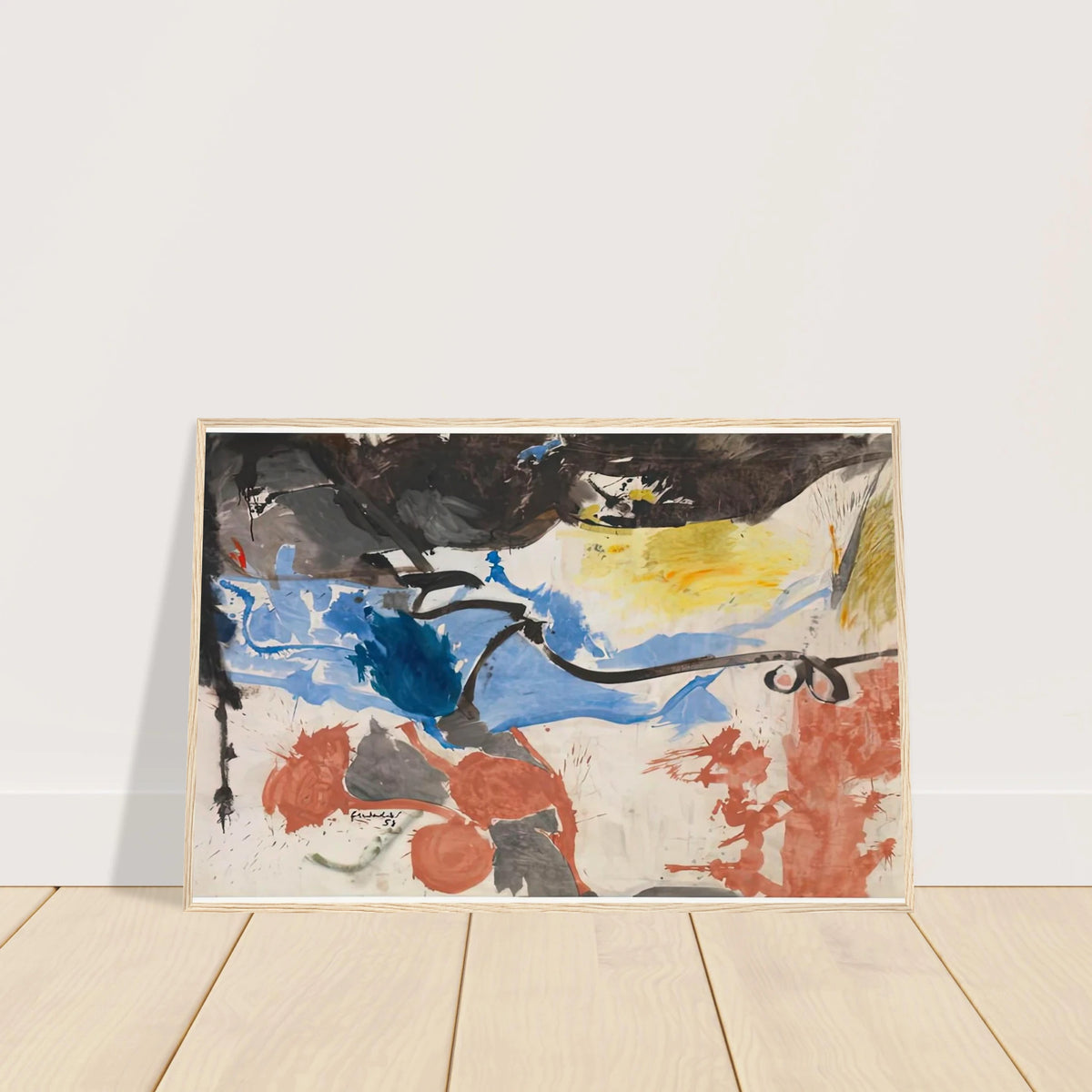 Hotel Cro-Magnon, 1958- Framed Poster | Helen Frankenthaler Framed Prints Wall Art | Frankenthaler Helen