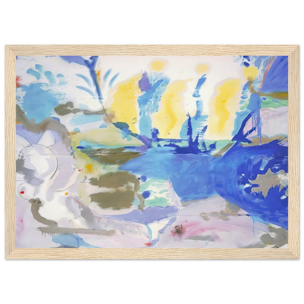 Basque Beach - 1958 Framed Poster | Helen Frankenthaler Framed Prints Wall Art | Frankenthaler Helen