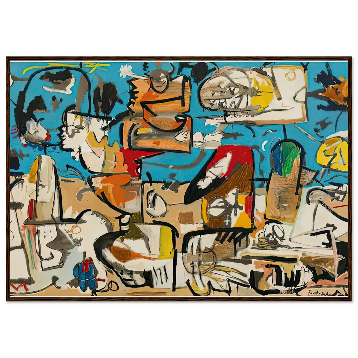 Untitled, 1951- Framed Poster | Helen Frankenthaler Framed Prints Wall Art | Frankenthaler Helen
