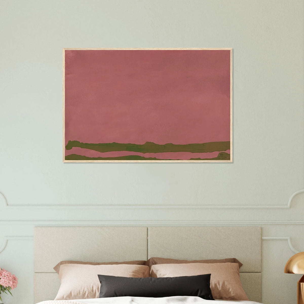 Green Likes Mauve - 1970 Framed Poster | Helen Frankenthaler Framed Prints Wall Art | Frankenthaler Helen