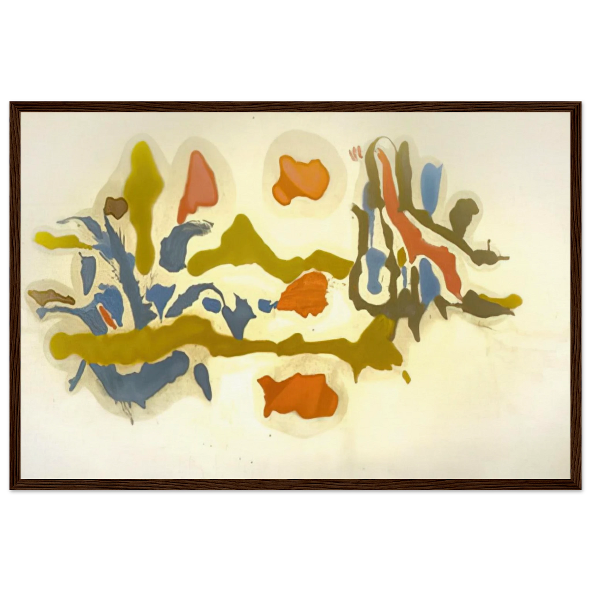 Seascape with Dunes - 1962 Framed Poster | Helen Frankenthaler Framed Prints Wall Art | Frankenthaler Helen