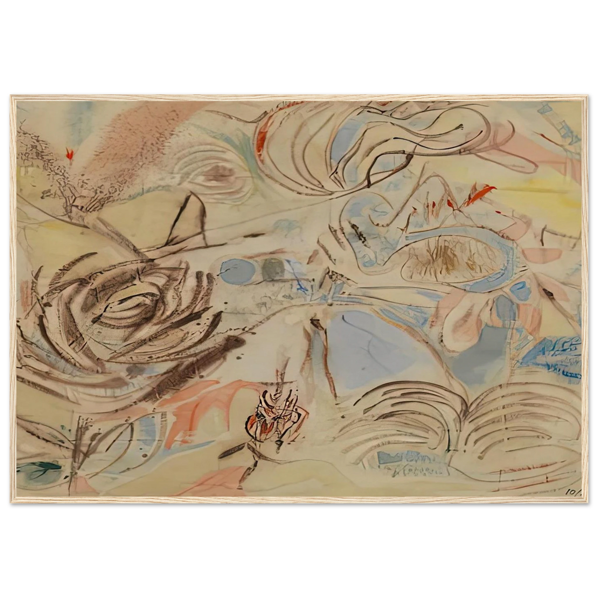 10 29 52, 1952- Framed Poster | Helen Frankenthaler Framed Prints Wall Art | Frankenthaler Helen