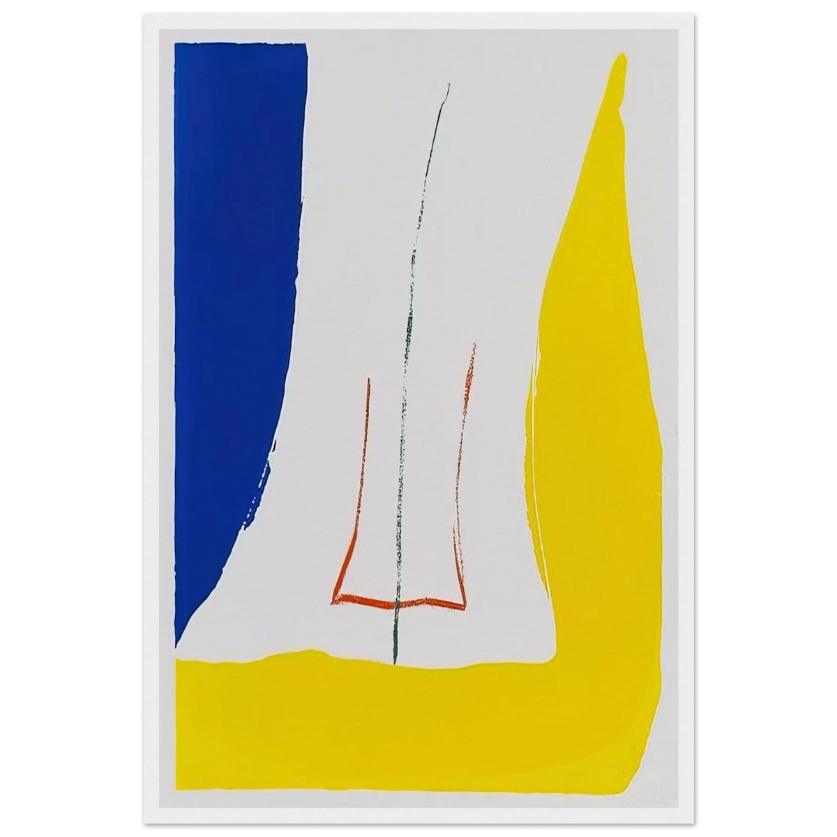 Sun Corner - 1968 Framed Poster | Helen Frankenthaler Framed Prints Wall Art | Frankenthaler Helen